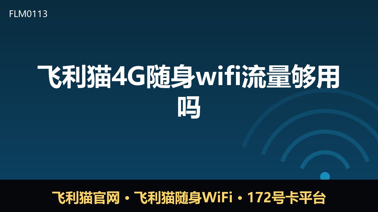 飞利猫4G随身WiFi流量够用吗？一文说清